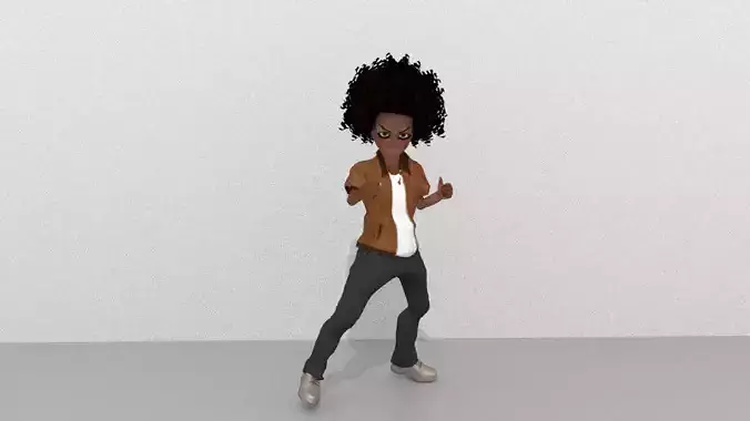 Huey Freeman  Low-poly 3D model
