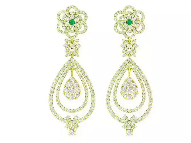 5833 luxury diamond earrings 