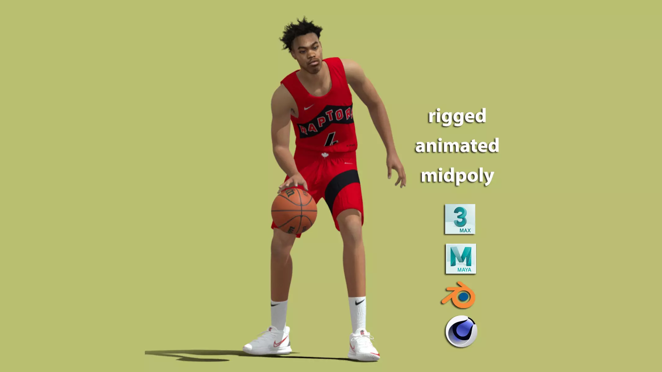3D rigged Scottie Barnes Toronto Raptors NBA 3D model