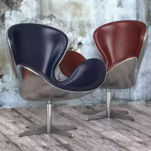 Seat Spitfire Swan Chair Aviator 5 colors 3D model