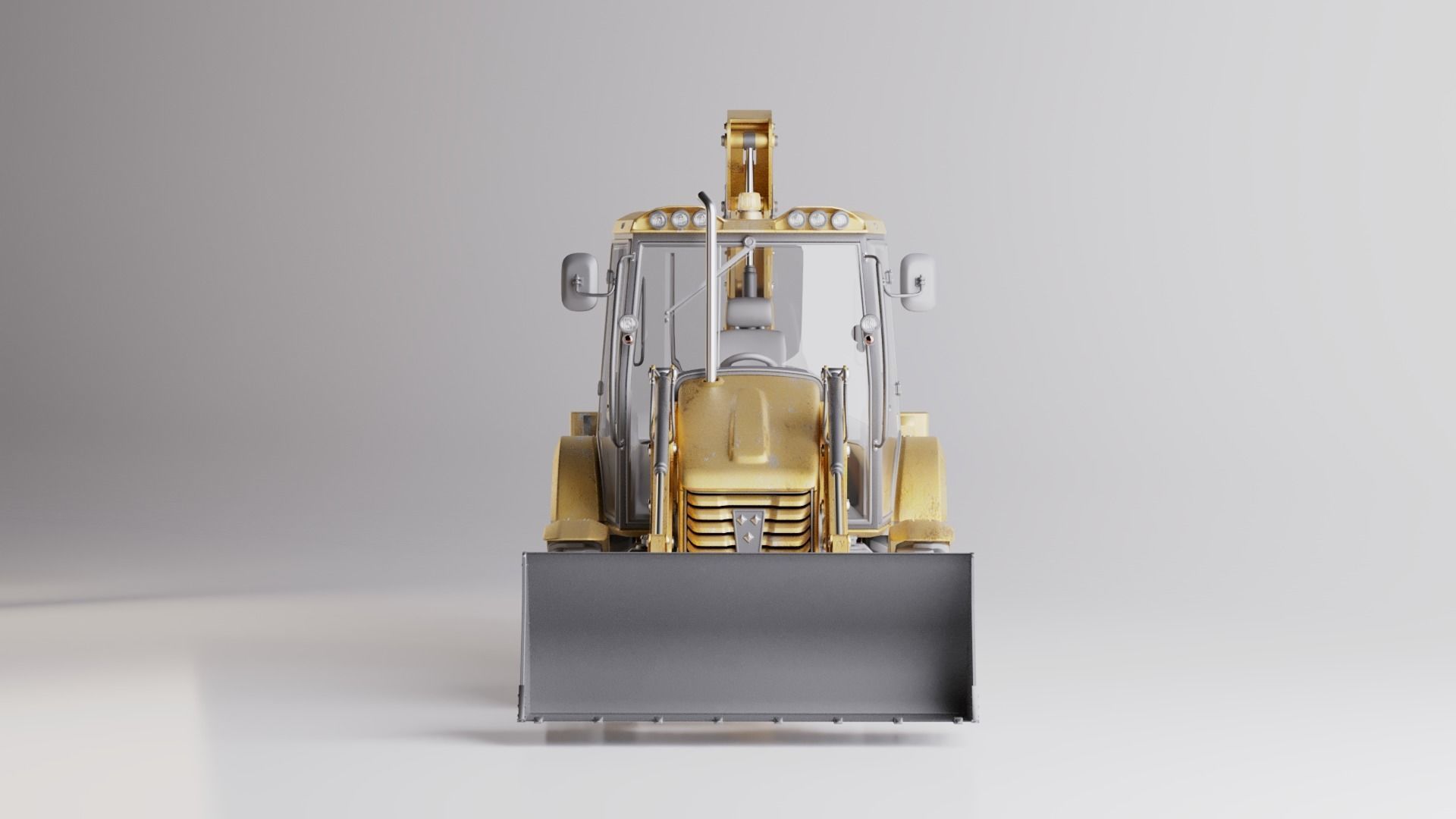 Realistic Backhoe Loader by Terlan125 High quality 3D model_4