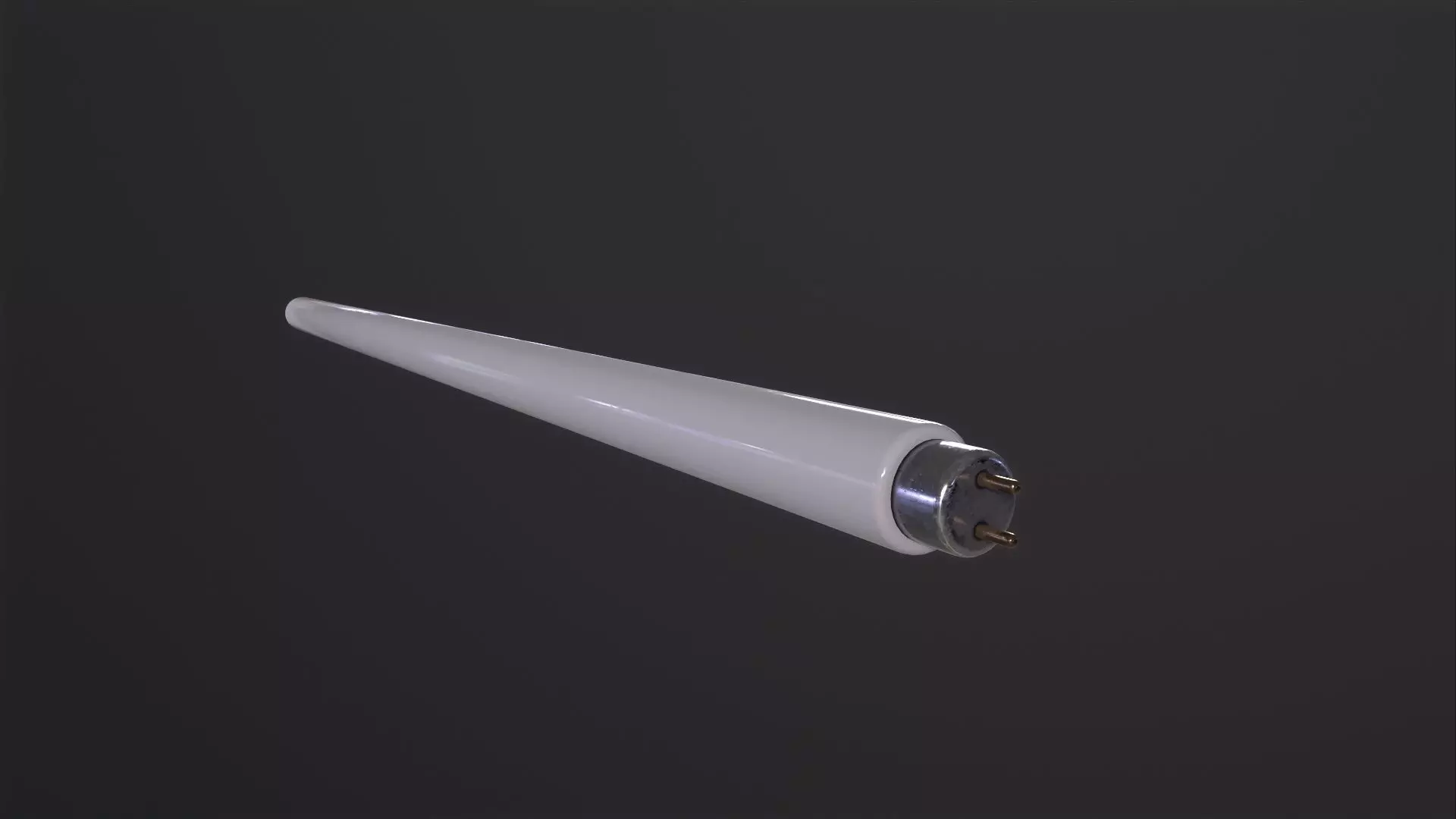 Fluorescent Tube 3D Model Low-poly 3D model_0