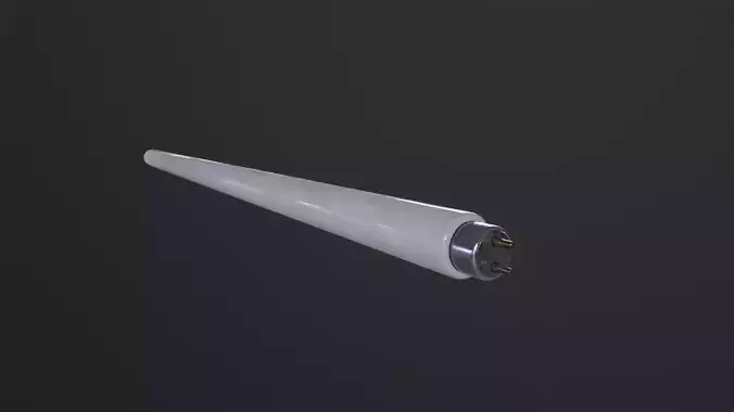 Fluorescent Tube 3D Model Low-poly 3D model