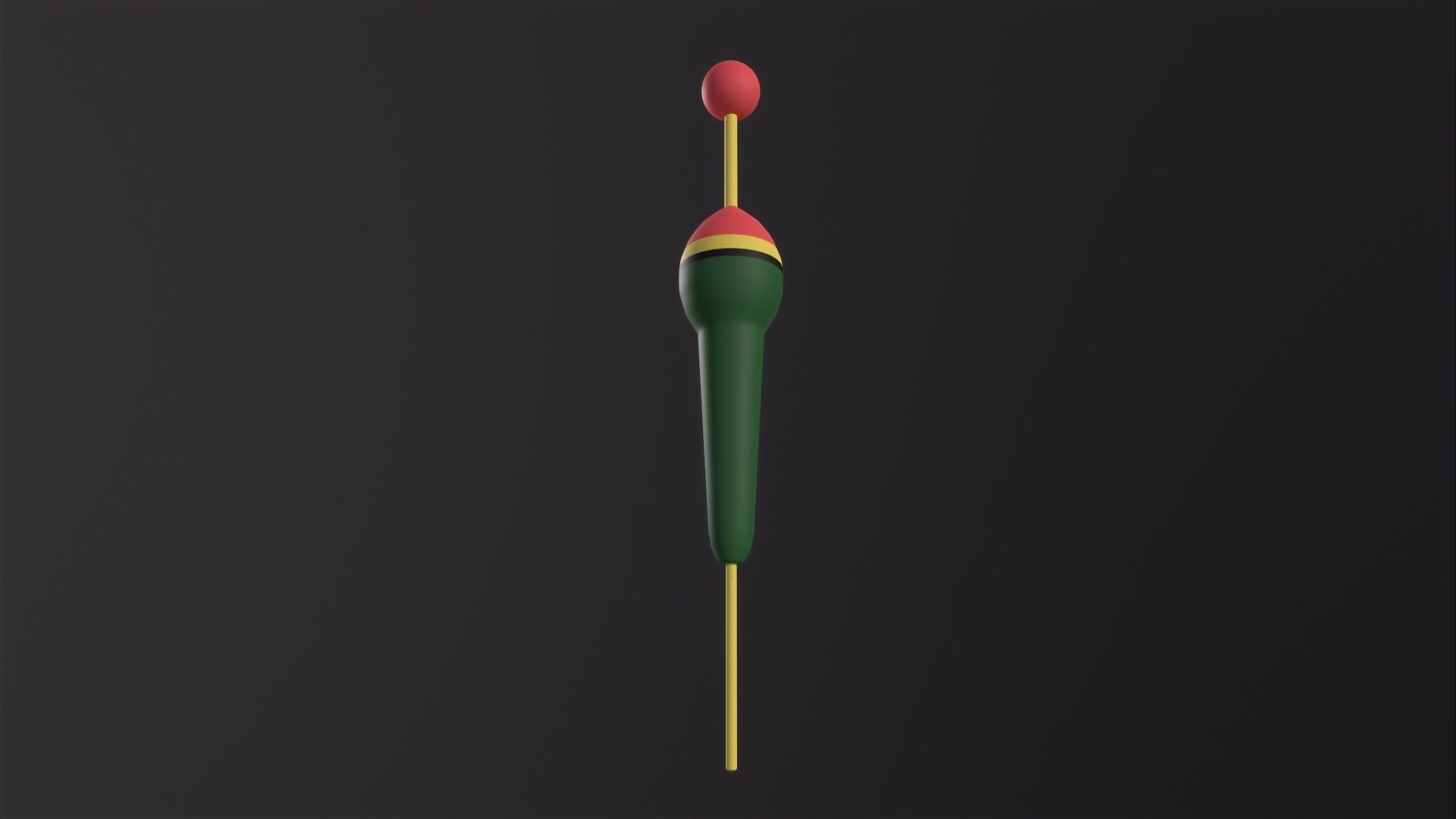 Fishing Float 3D Model Low-poly 3D model_2