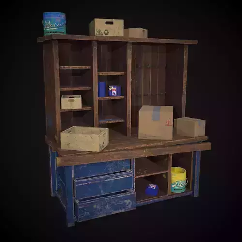 Material Cabinet - 3D Game Ready Model Low-poly 3D model