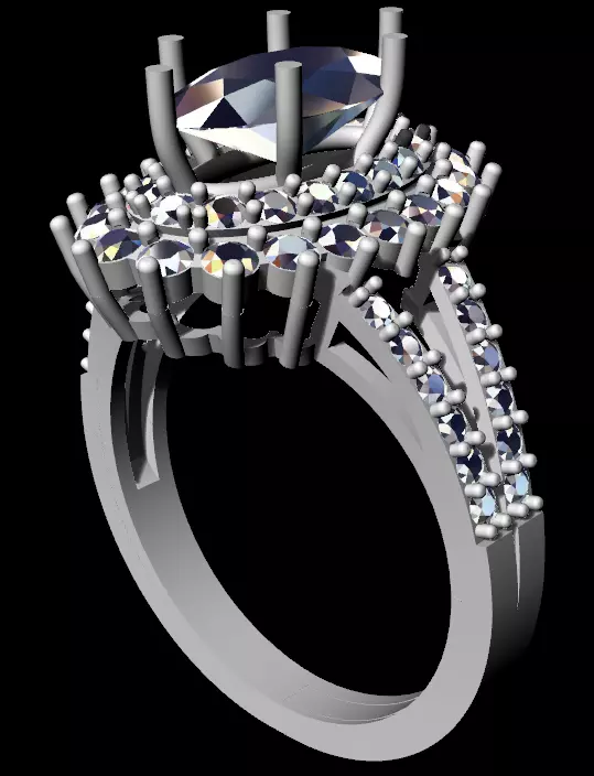 women ring 57 3D print model