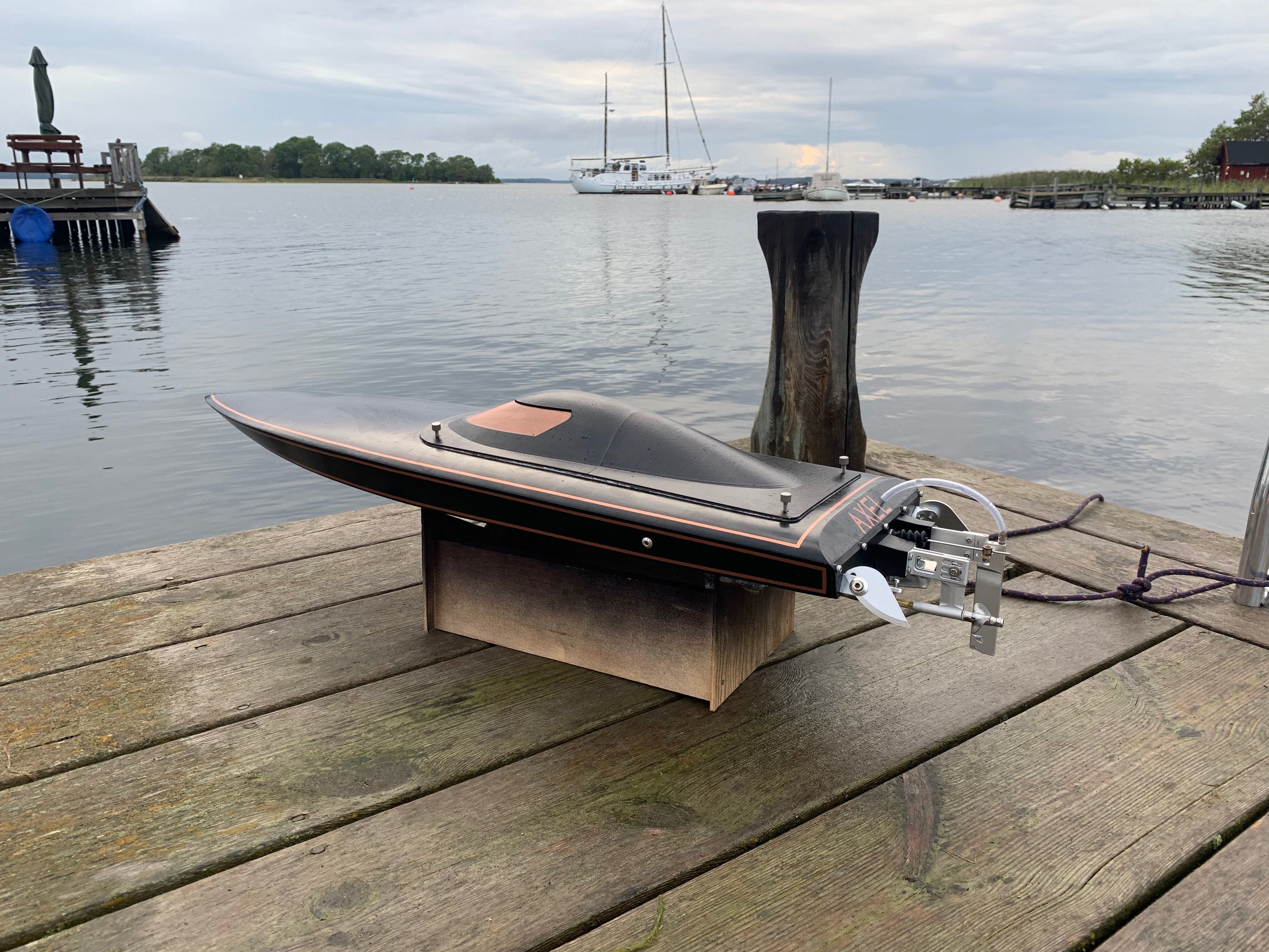 Fast 82cm Mono Hull 80kmh Rc Boat 3D print model_5