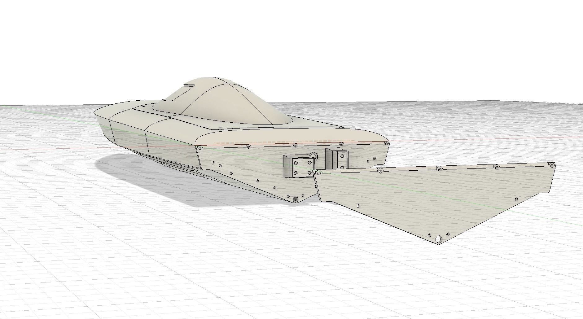 Fast 82cm Mono Hull 80kmh Rc Boat 3D print model_13