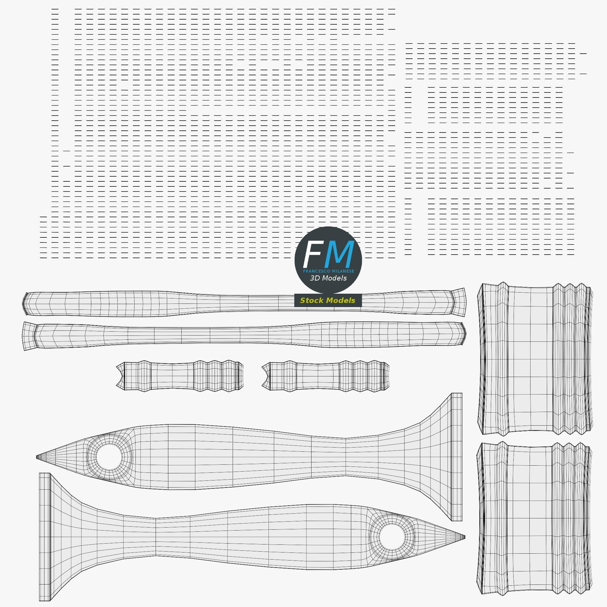 Clean paintbrush 3D model_11