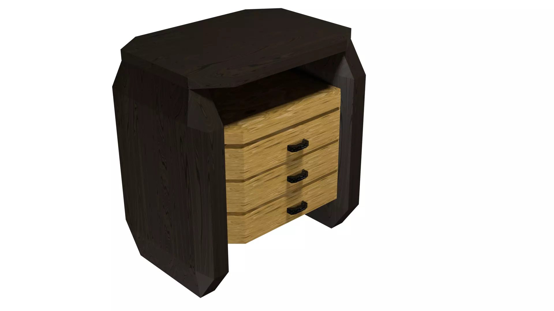 Bedside table 3D model_0