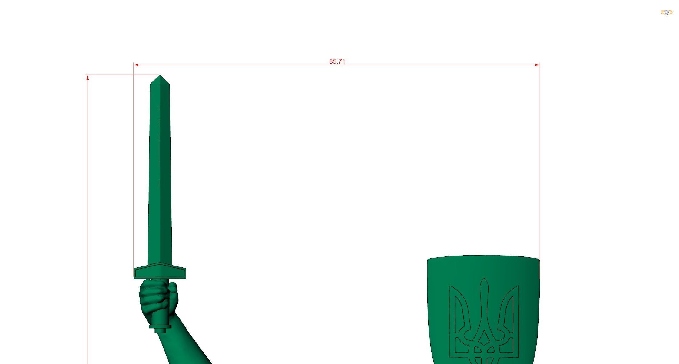 STATUETTE UKRAINE MOTHER 3D print model_9