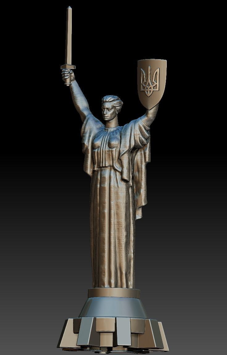 STATUETTE UKRAINE MOTHER 3D print model_1