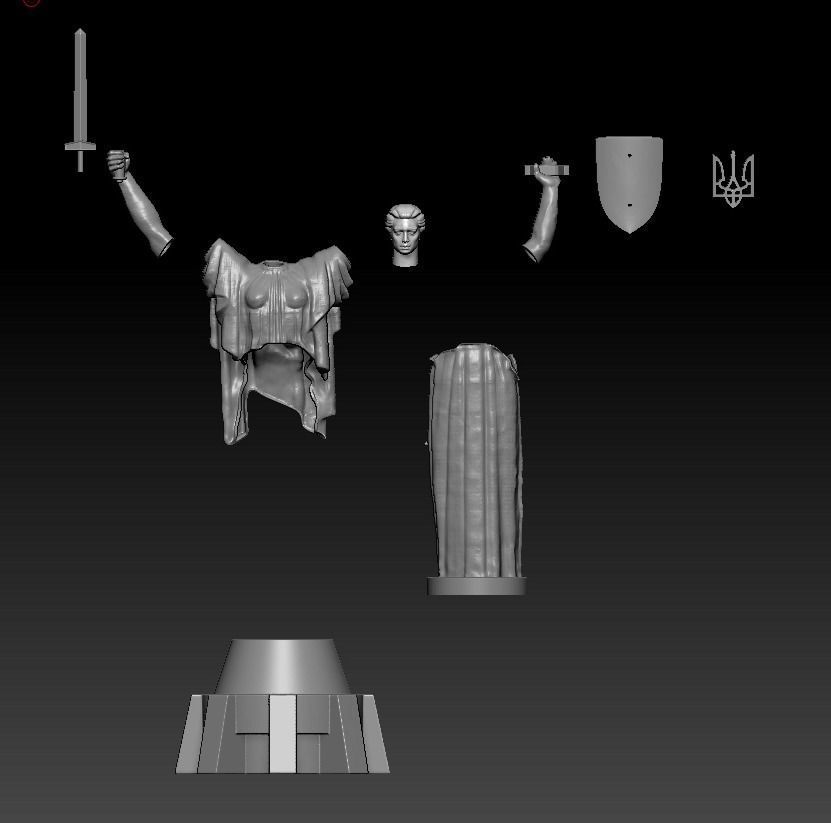 STATUETTE UKRAINE MOTHER 3D print model_6