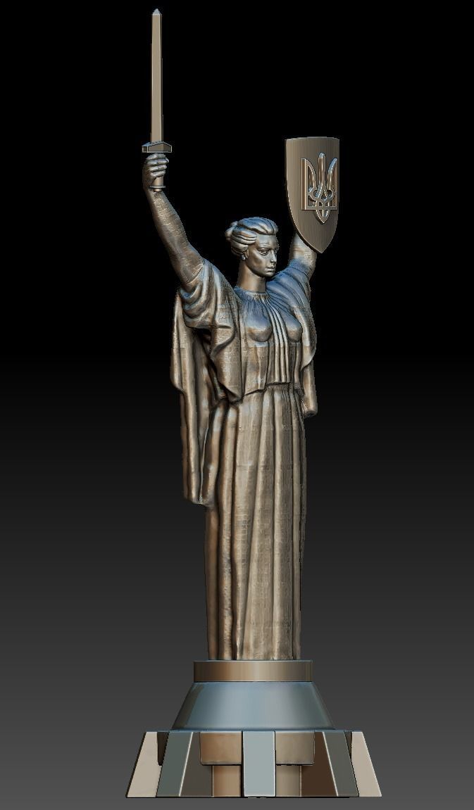 STATUETTE UKRAINE MOTHER 3D print model_2