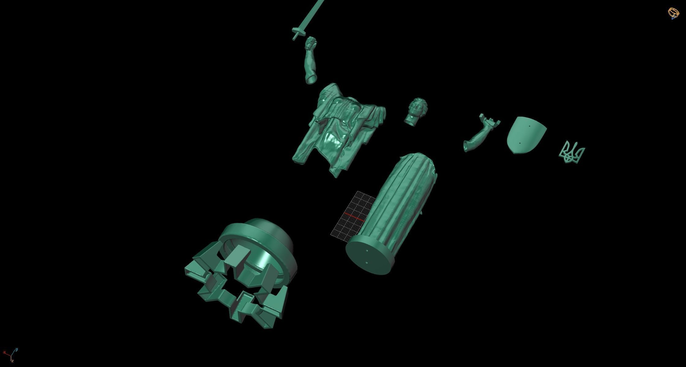 STATUETTE UKRAINE MOTHER 3D print model_5