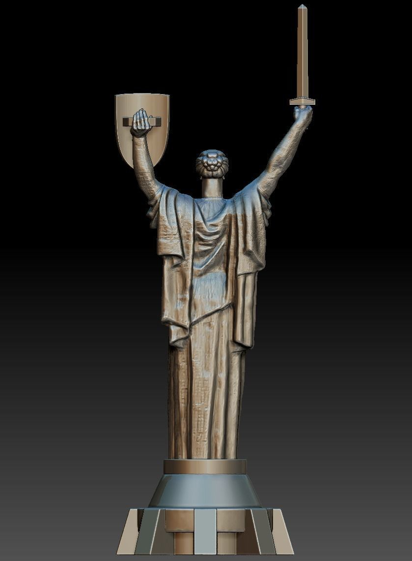 STATUETTE UKRAINE MOTHER 3D print model_3