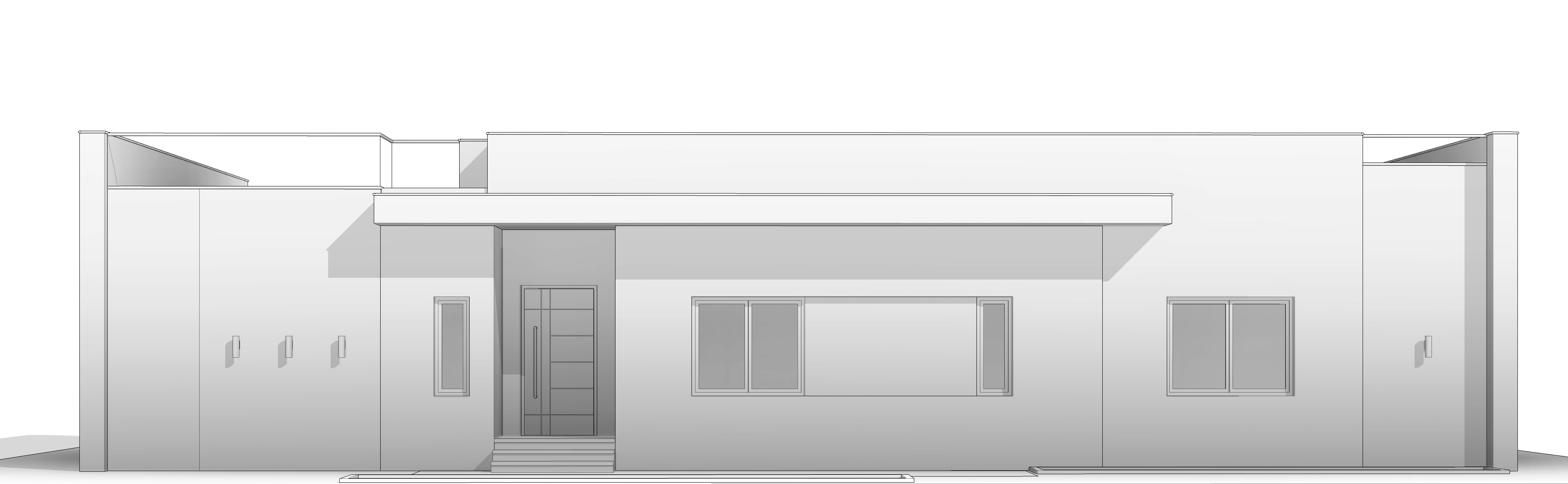 Modern Building N41 3D model_7