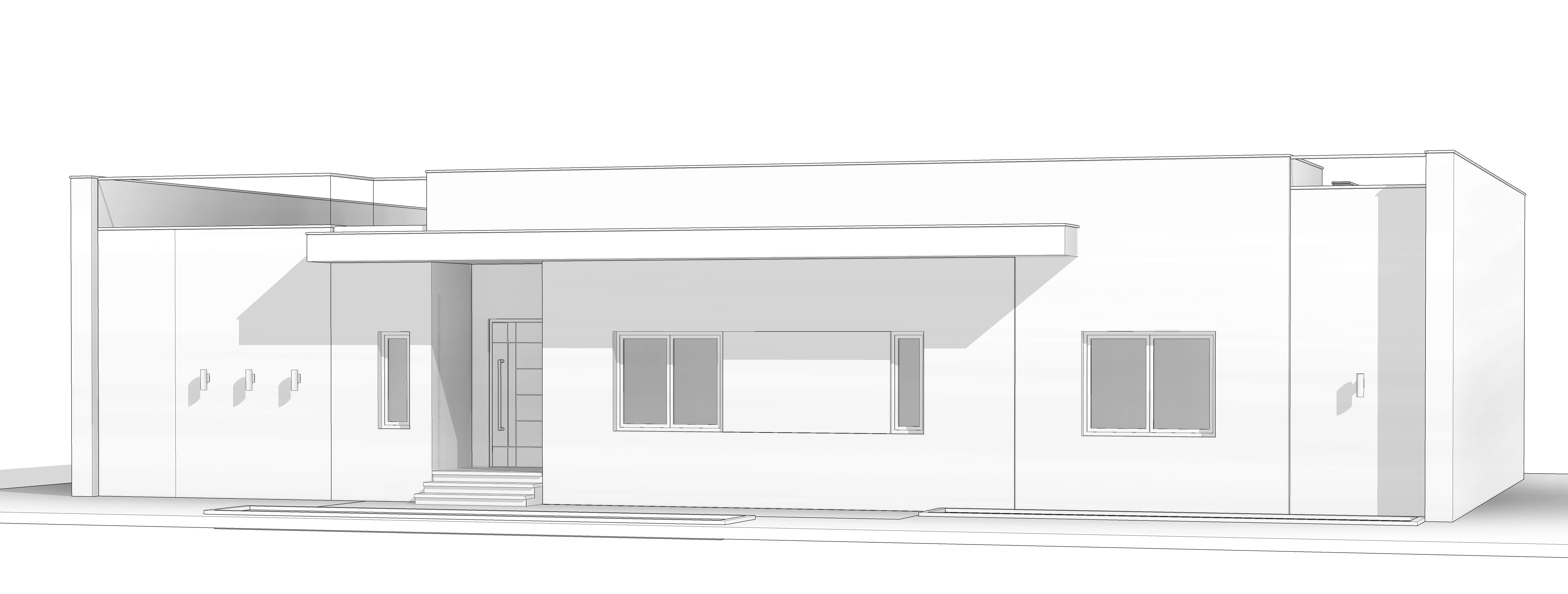 Modern Building N41 3D model_5