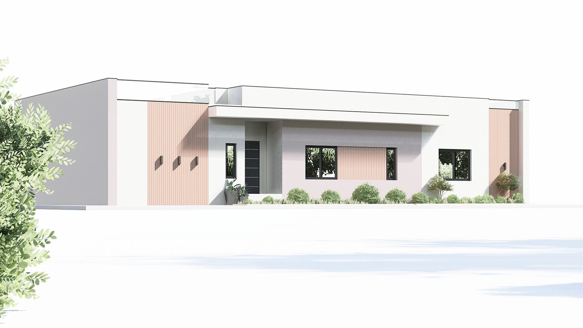 Modern Building N41 3D model_1