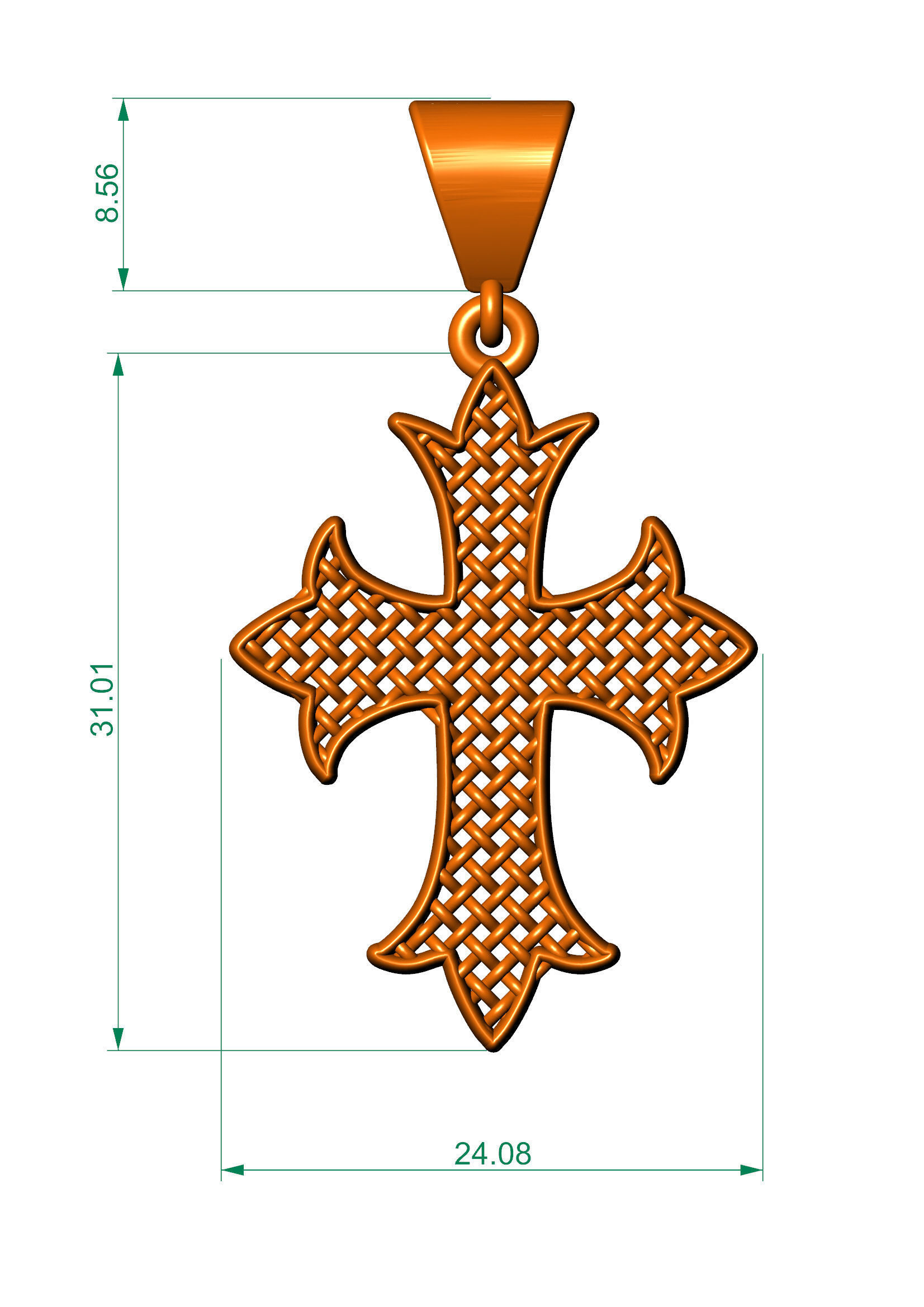The Top-Selling Jesus Cross Necklace Free 3D print model_6