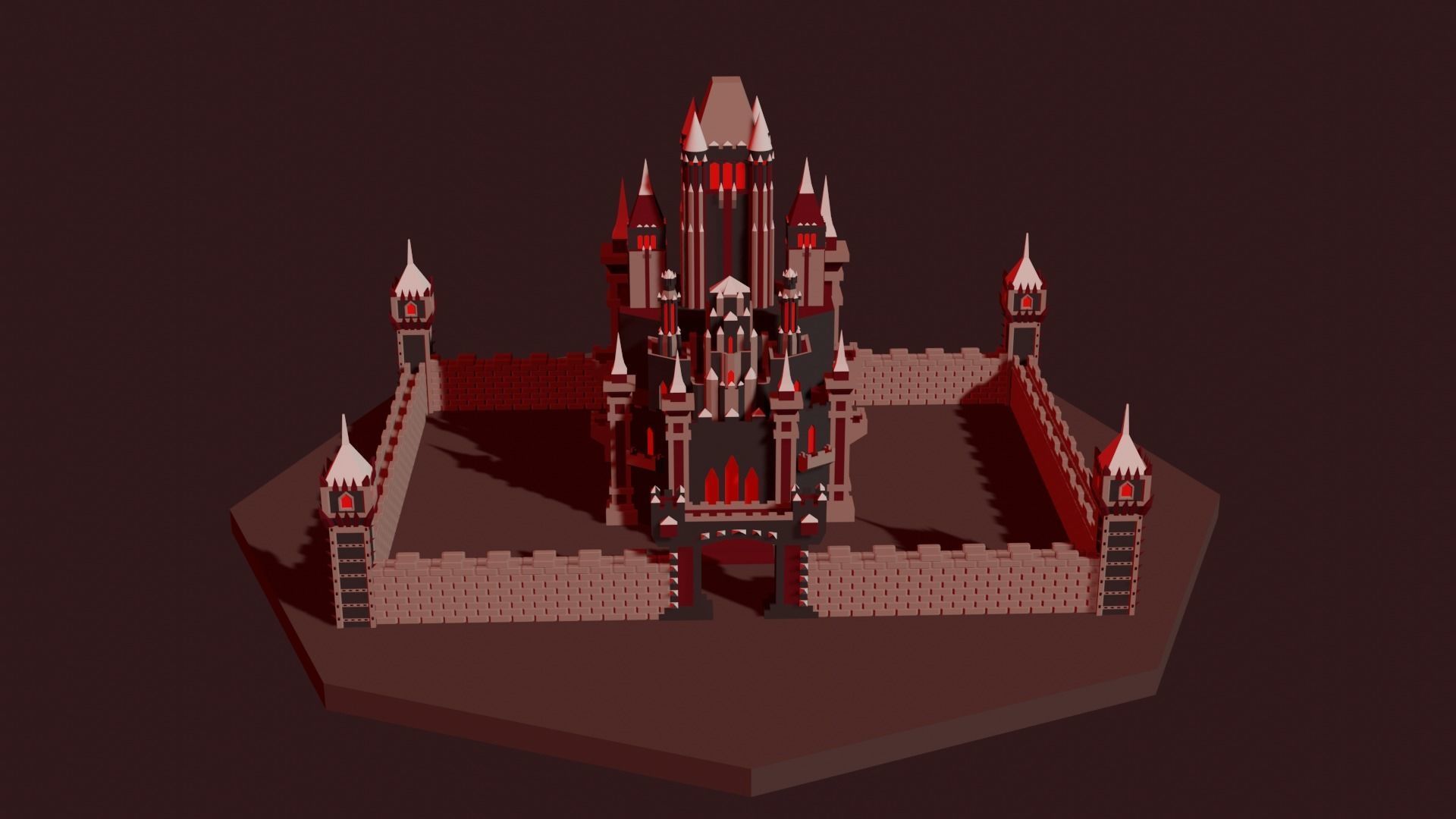 Low Poly Castle free 3D model | CGTrader