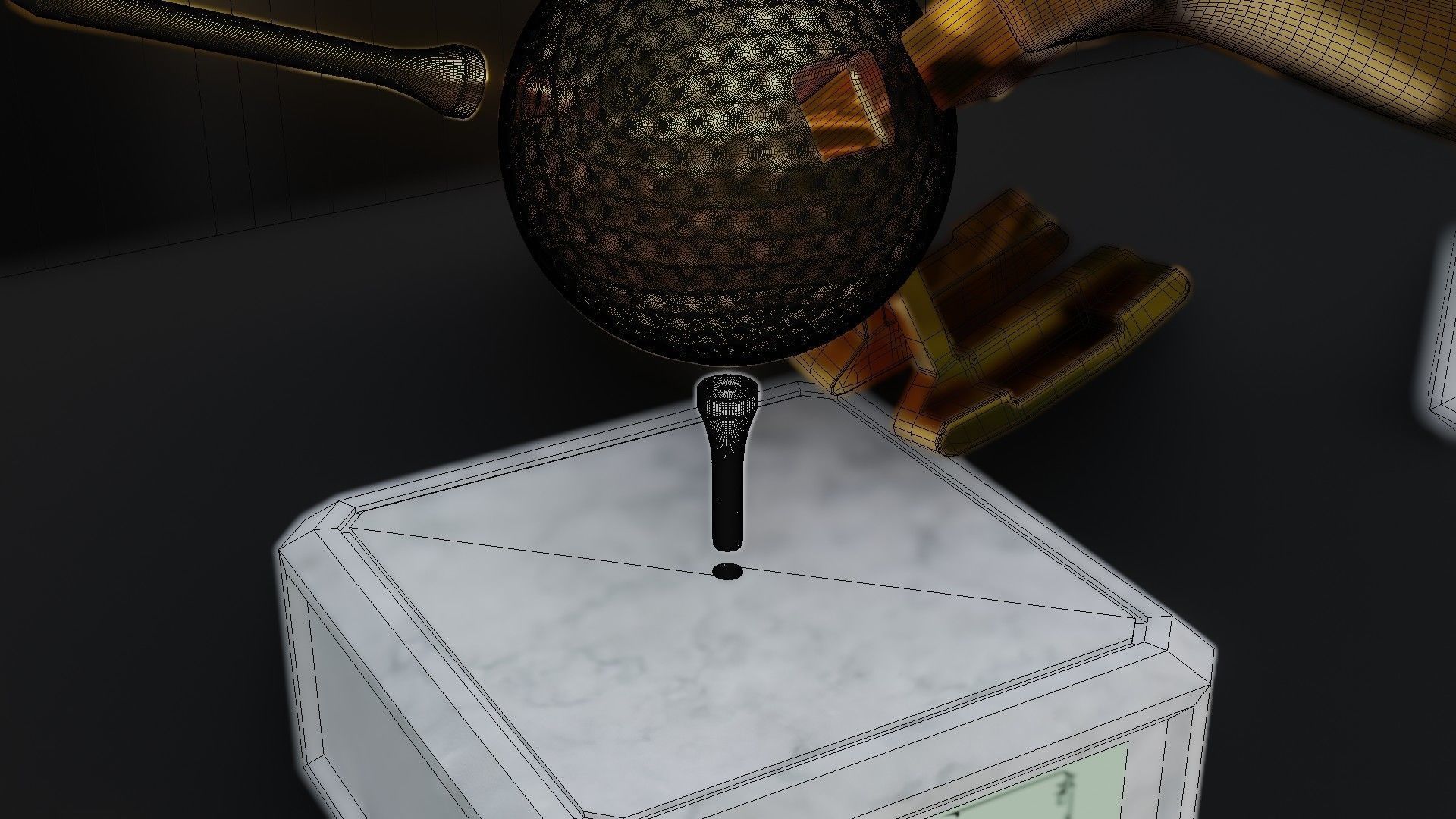 Golf Trophy Bird 3D print model_10