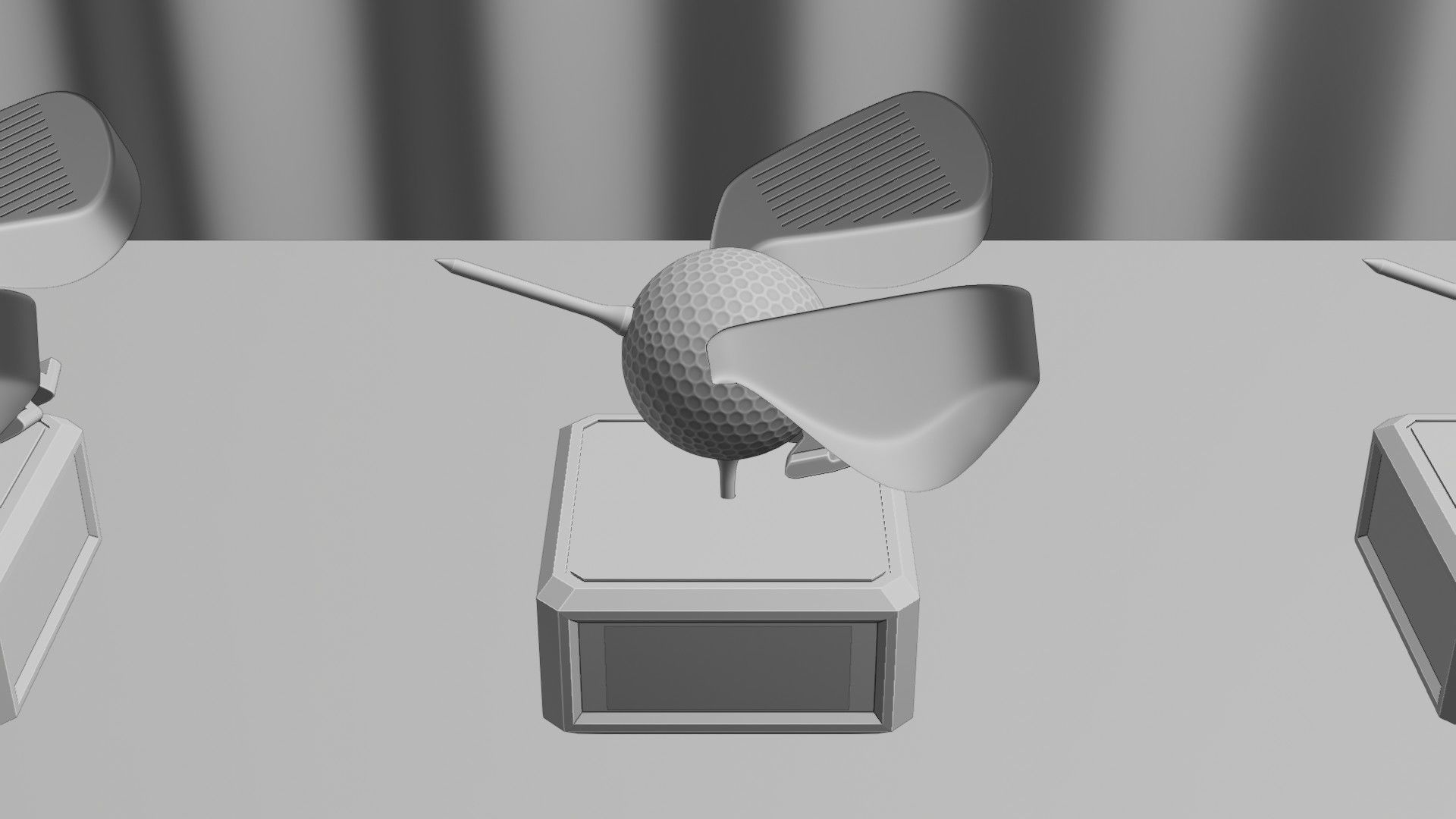 Golf Trophy Bird 3D print model_12