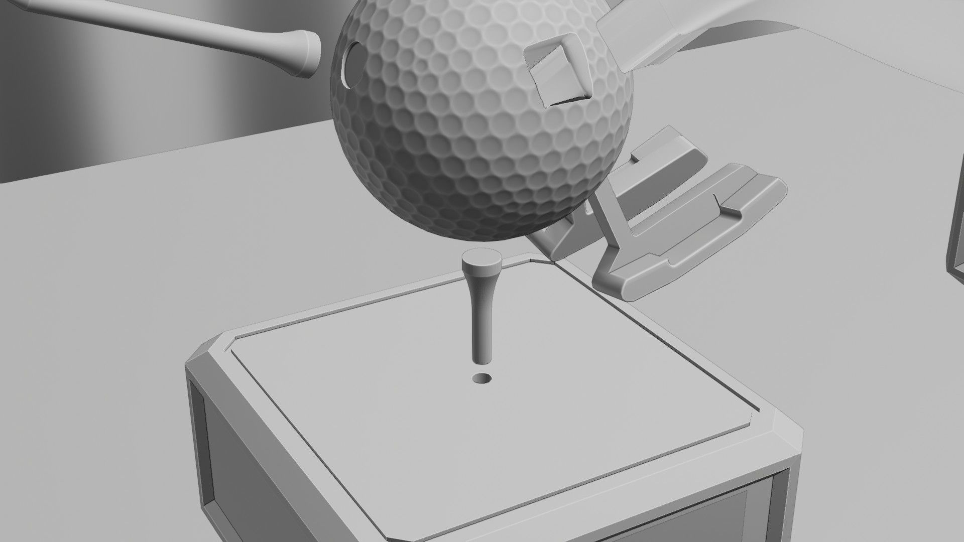 Golf Trophy Bird 3D print model_16