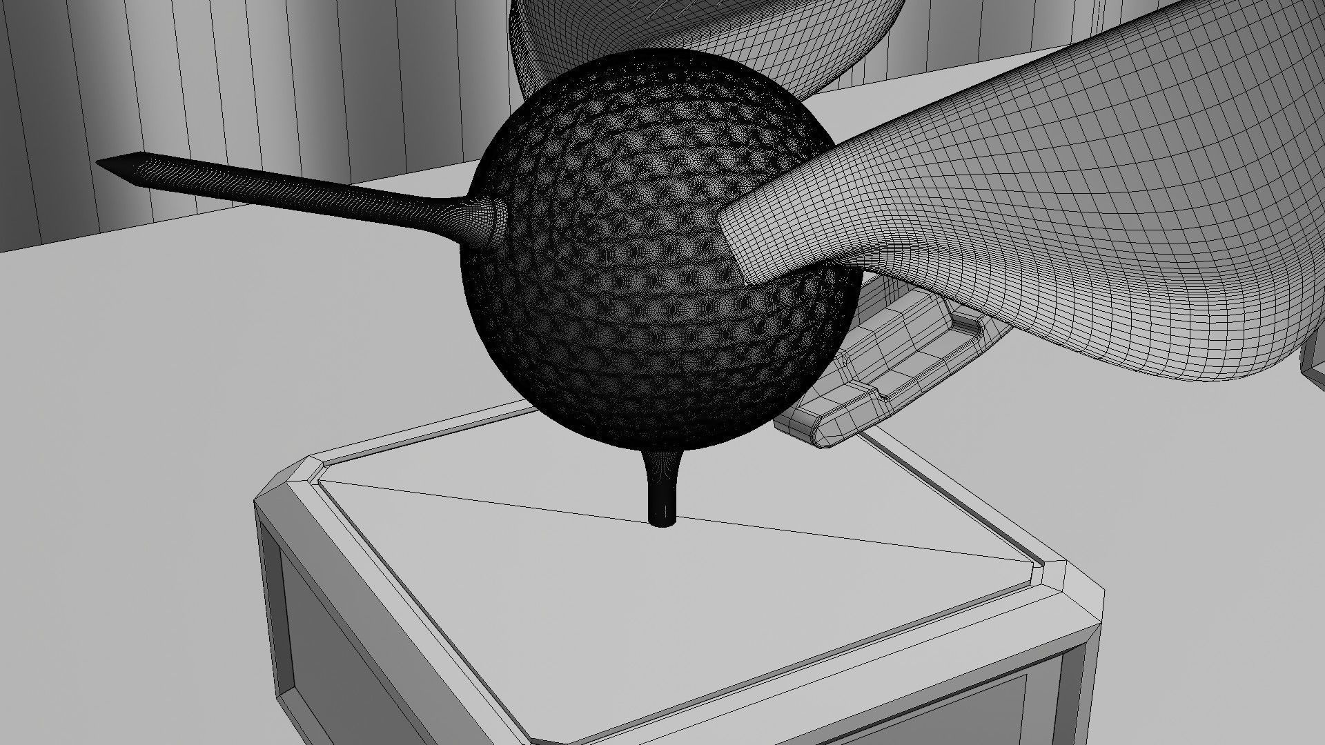 Golf Trophy Bird 3D print model_21