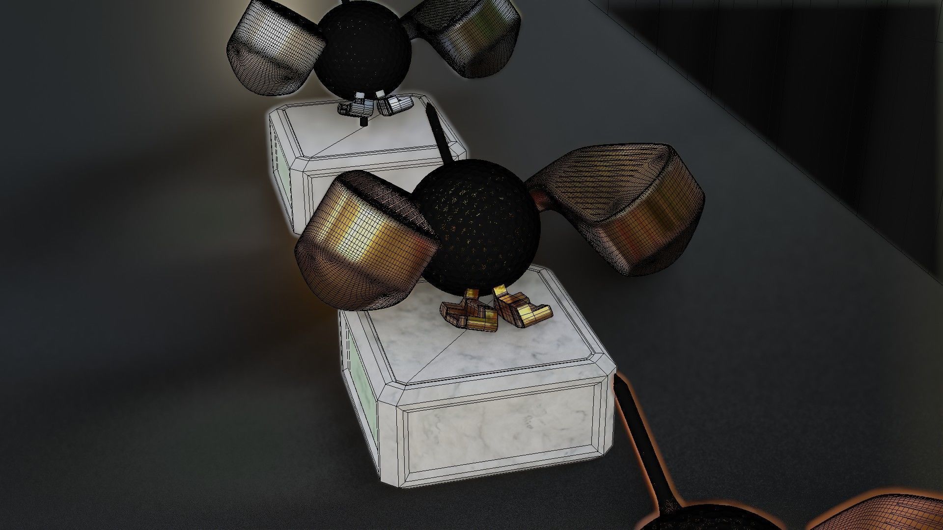 Golf Trophy Bird 3D print model_8