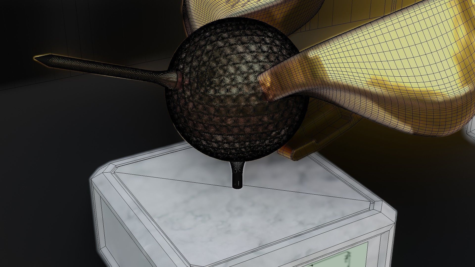 Golf Trophy Bird 3D print model_9