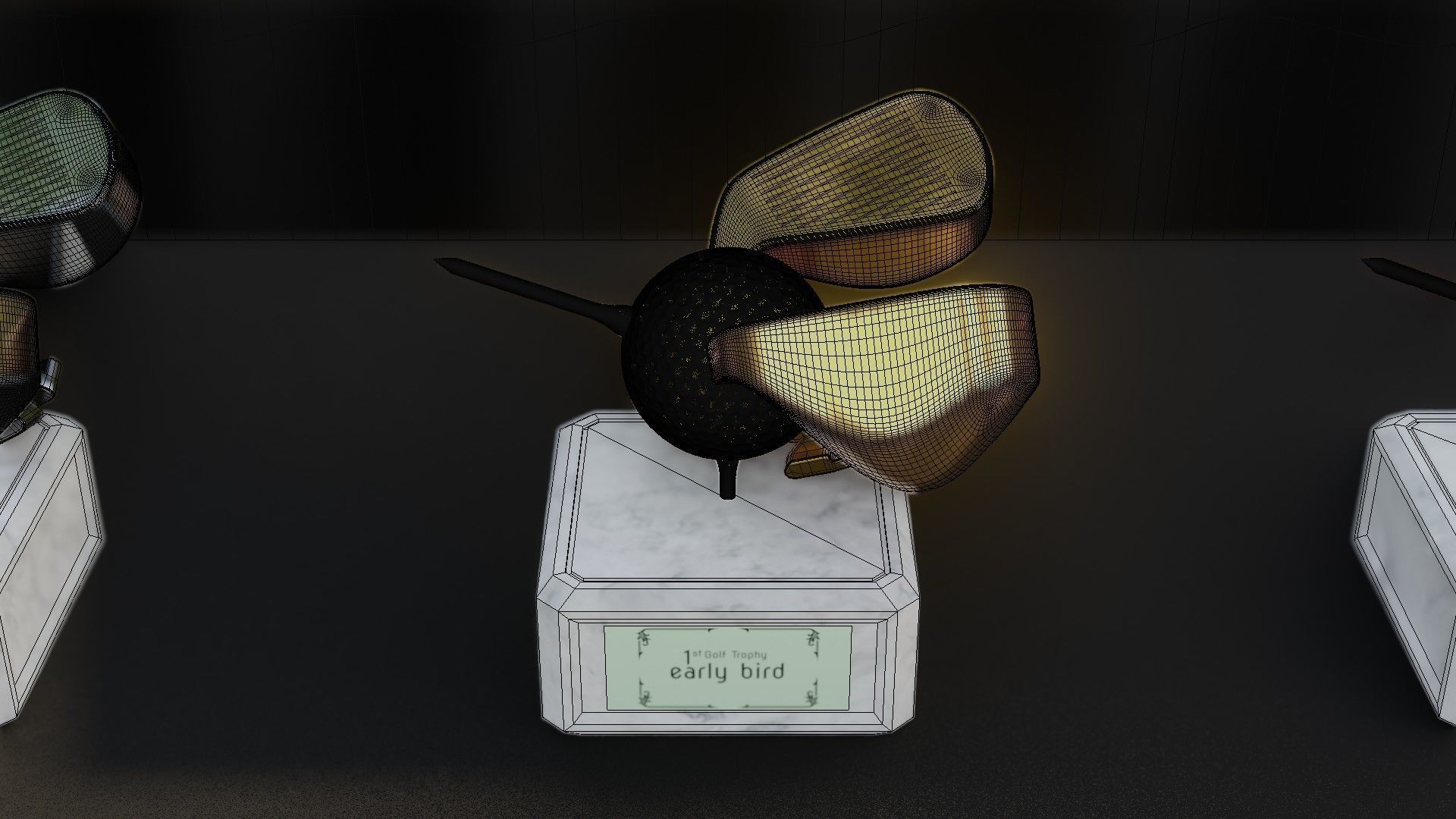 Golf Trophy Bird 3D print model_6