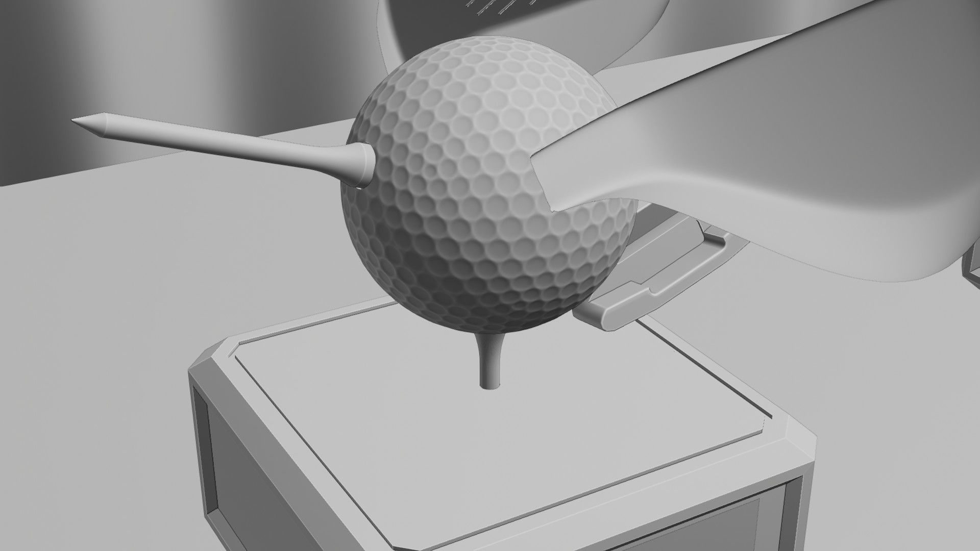 Golf Trophy Bird 3D print model_15
