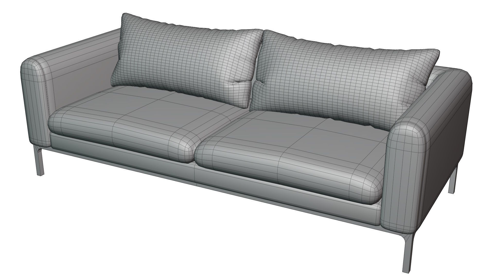 Common fabric Jonas sofa Low-poly 3D model_16