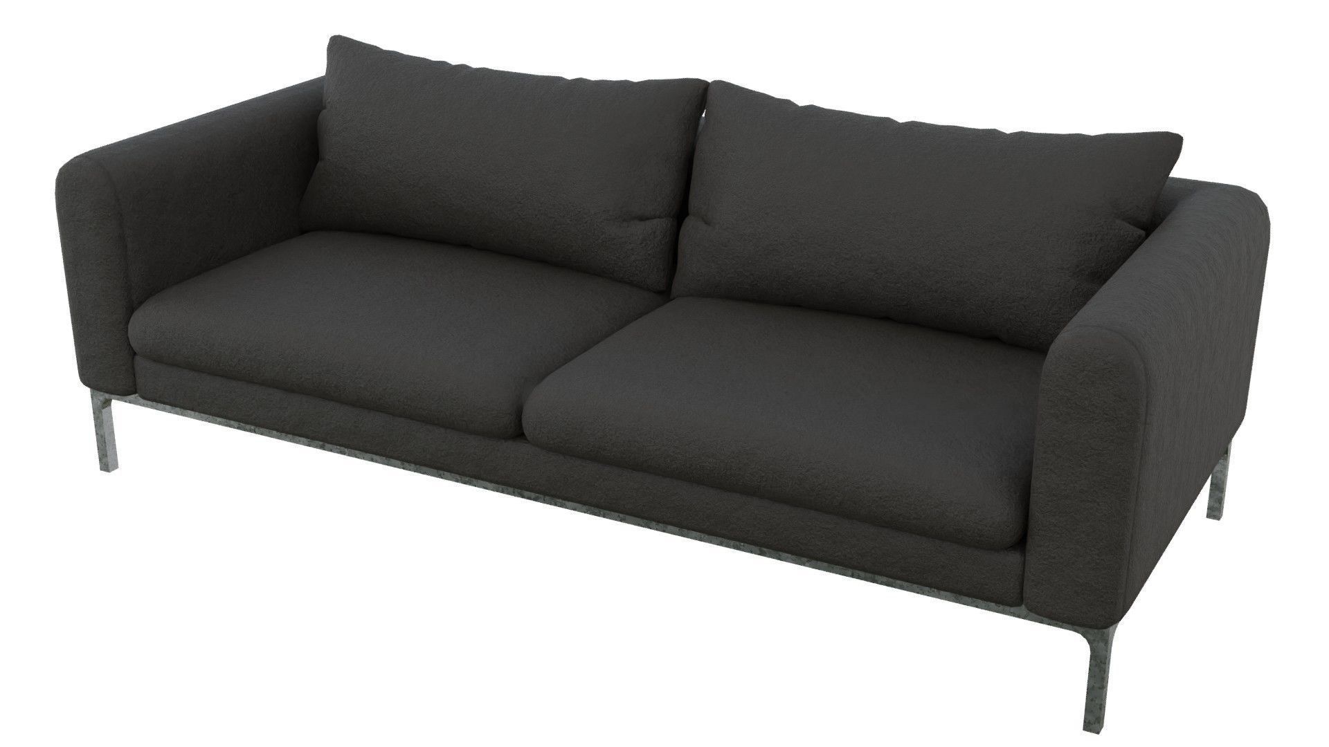 Common fabric Jonas sofa Low-poly 3D model_7