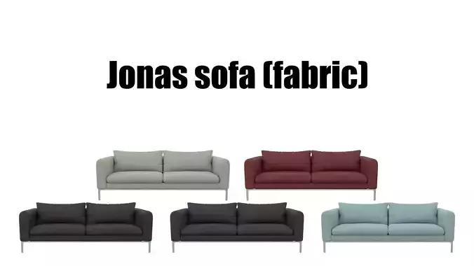 Common fabric Jonas sofa Low-poly 3D model Common fabric Jonas sofa Low-poly 3D model