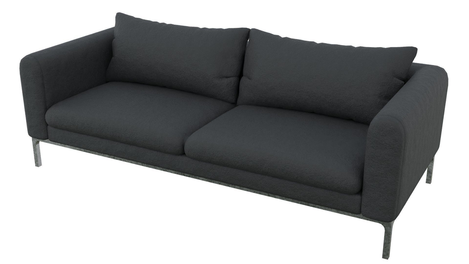 Common fabric Jonas sofa Low-poly 3D model_10