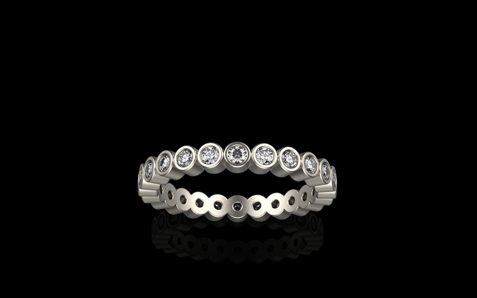 infinity bezel ring size 17  model 371 3D print model_53