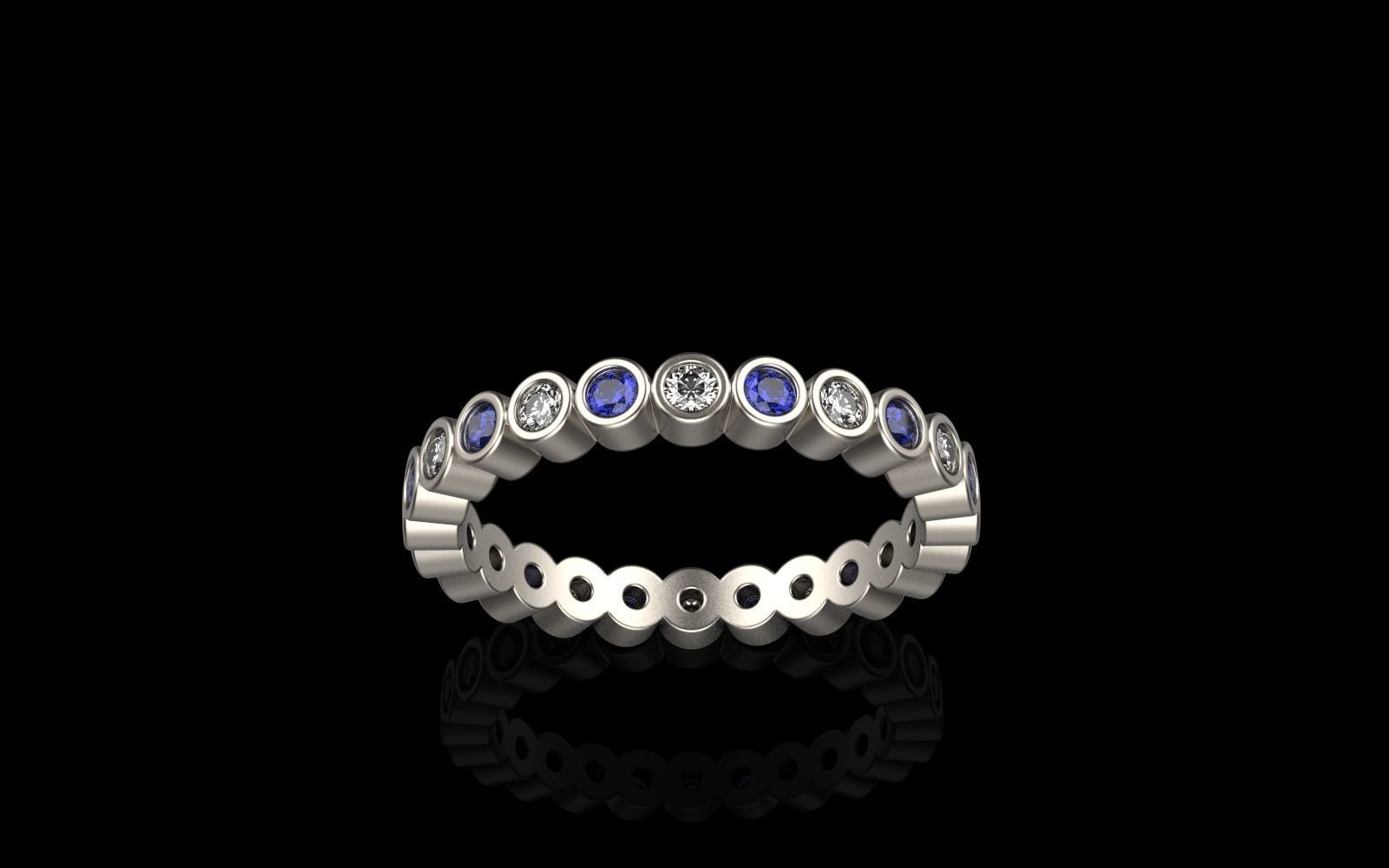 infinity bezel ring size 17  model 371 3D print model_21