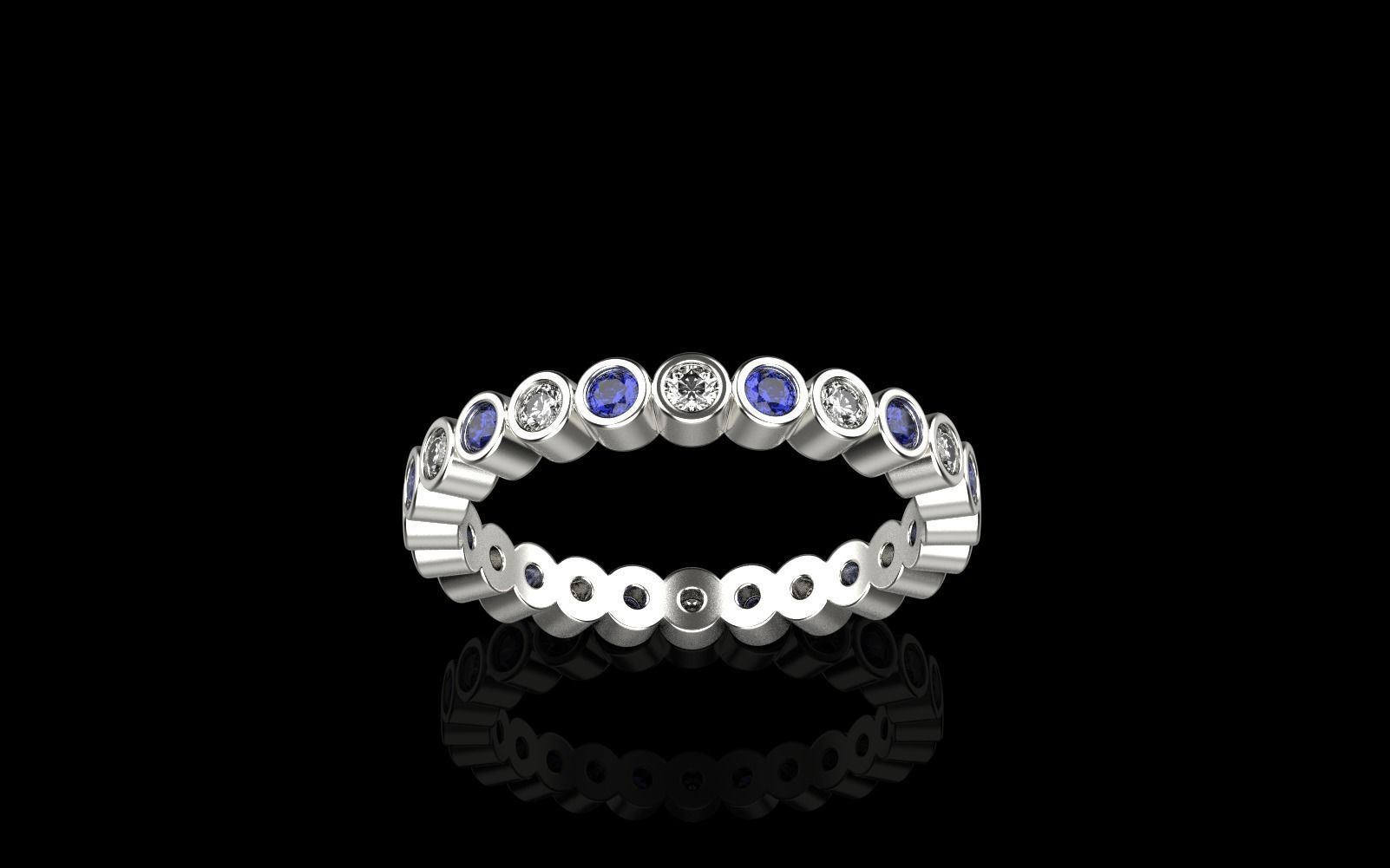 infinity bezel ring size 17  model 371 3D print model_1