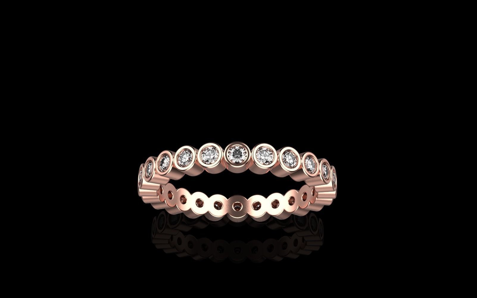 infinity bezel ring size 17  model 371 3D print model_54