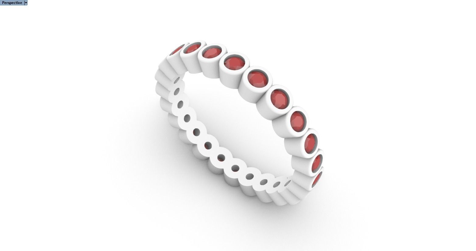 infinity bezel ring size 17  model 371 3D print model_17