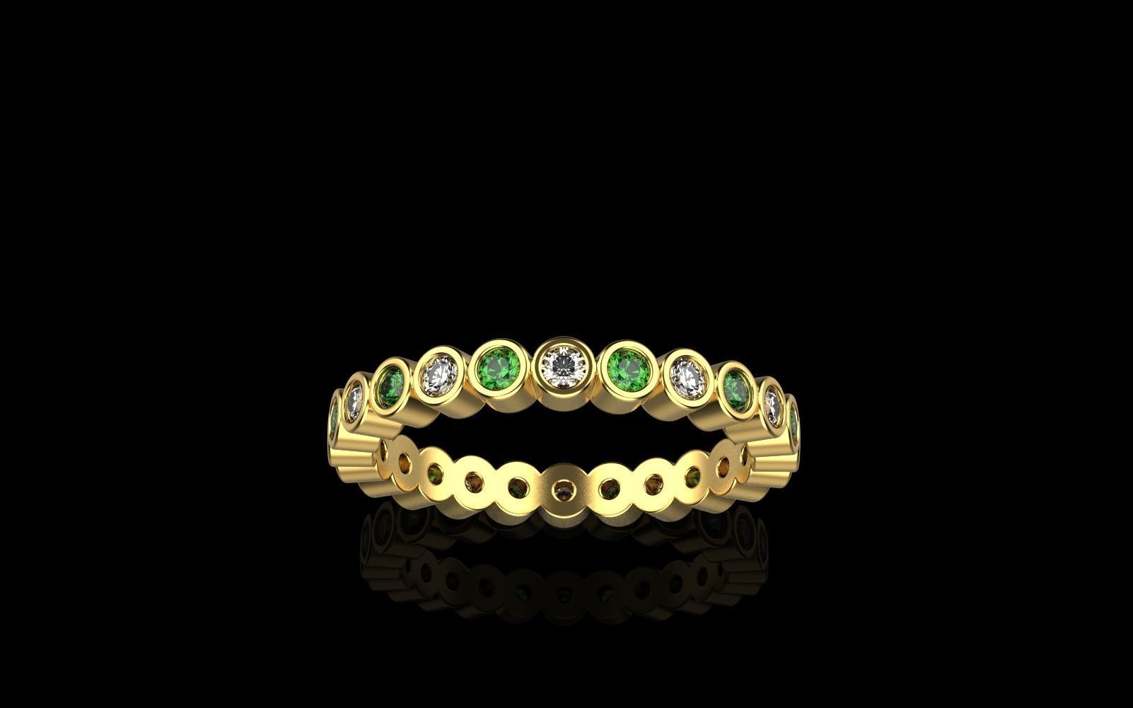 infinity bezel ring size 17  model 371 3D print model_44