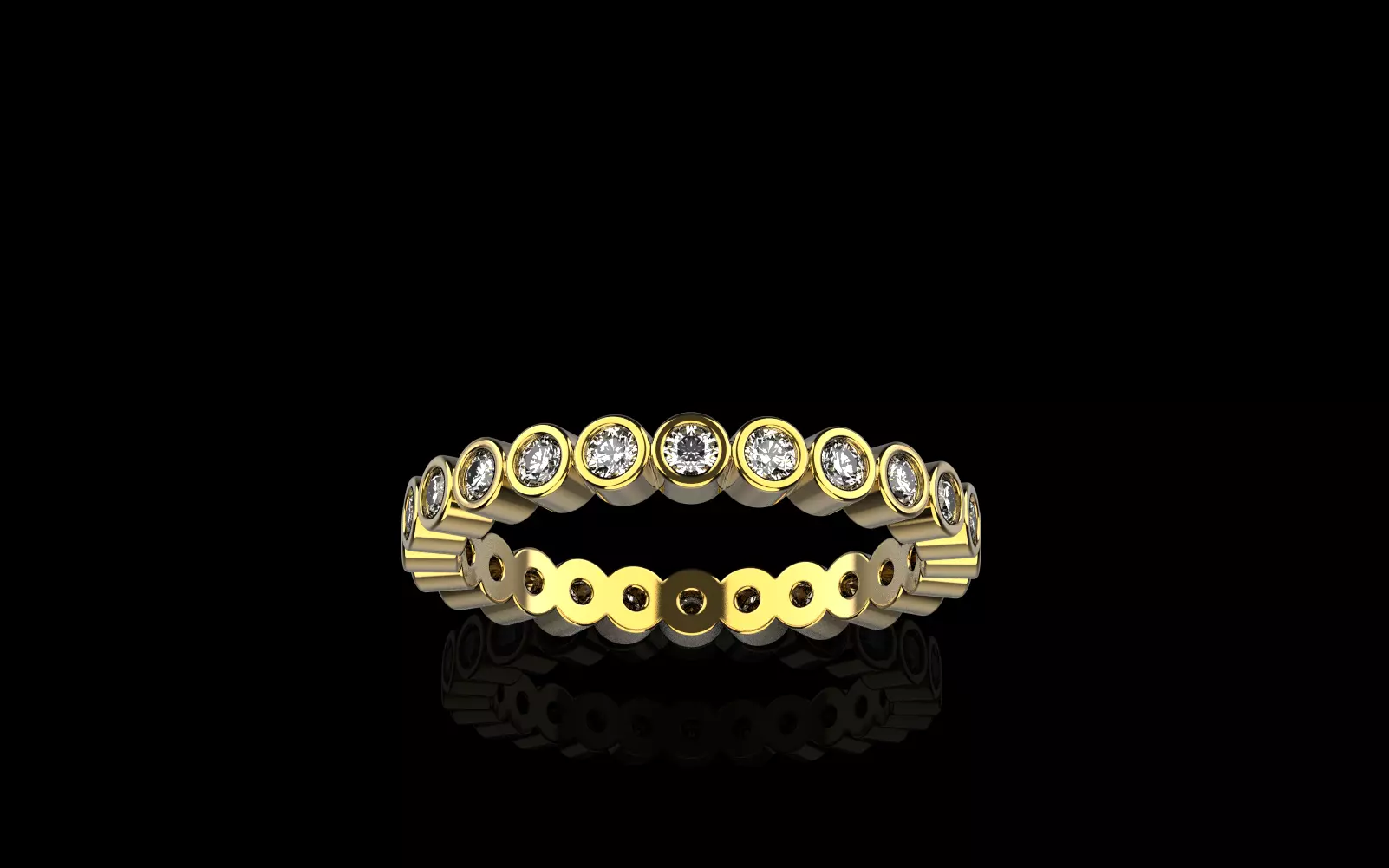 infinity bezel ring size 17  model 371 3D print model_0