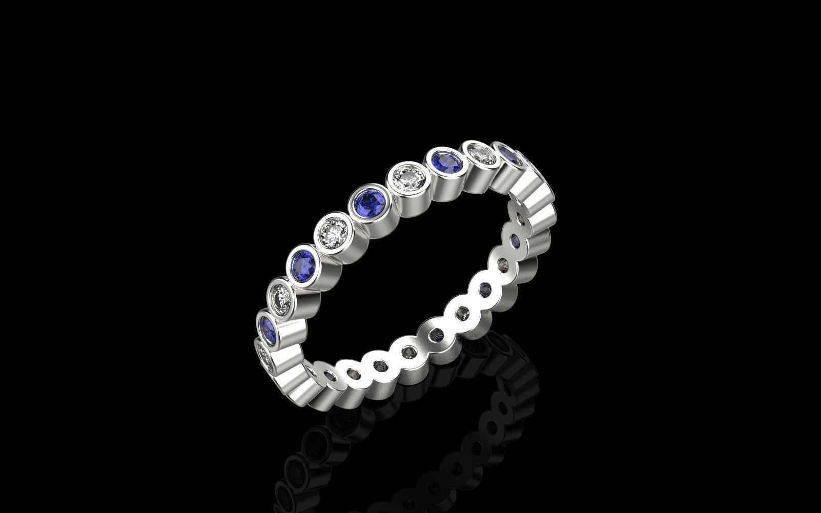 infinity bezel ring size 17  model 371 3D print model_29