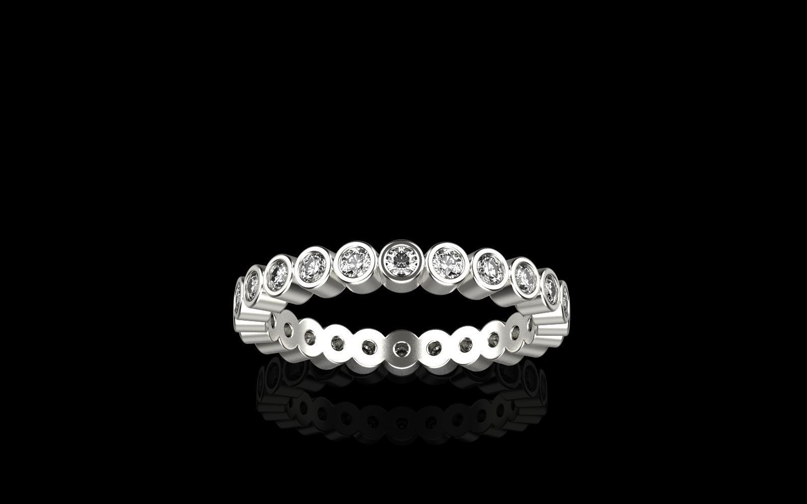 infinity bezel ring size 17  model 371 3D print model_56