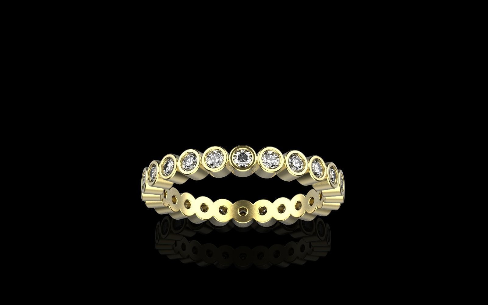 infinity bezel ring size 17  model 371 3D print model_52