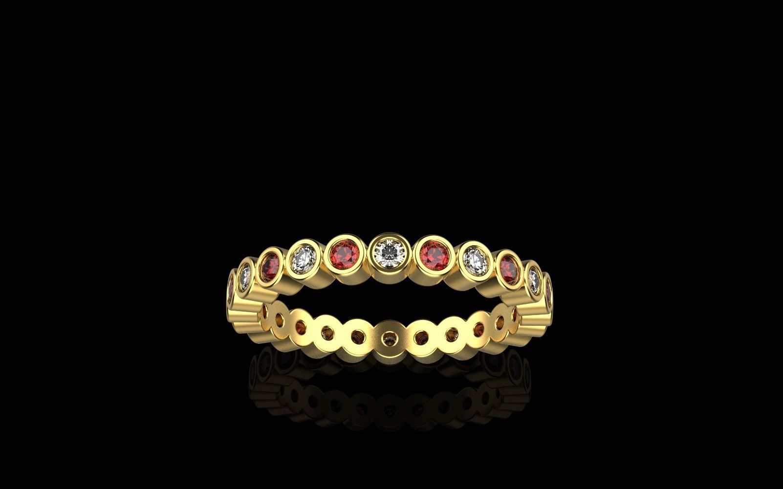 infinity bezel ring size 17  model 371 3D print model_37