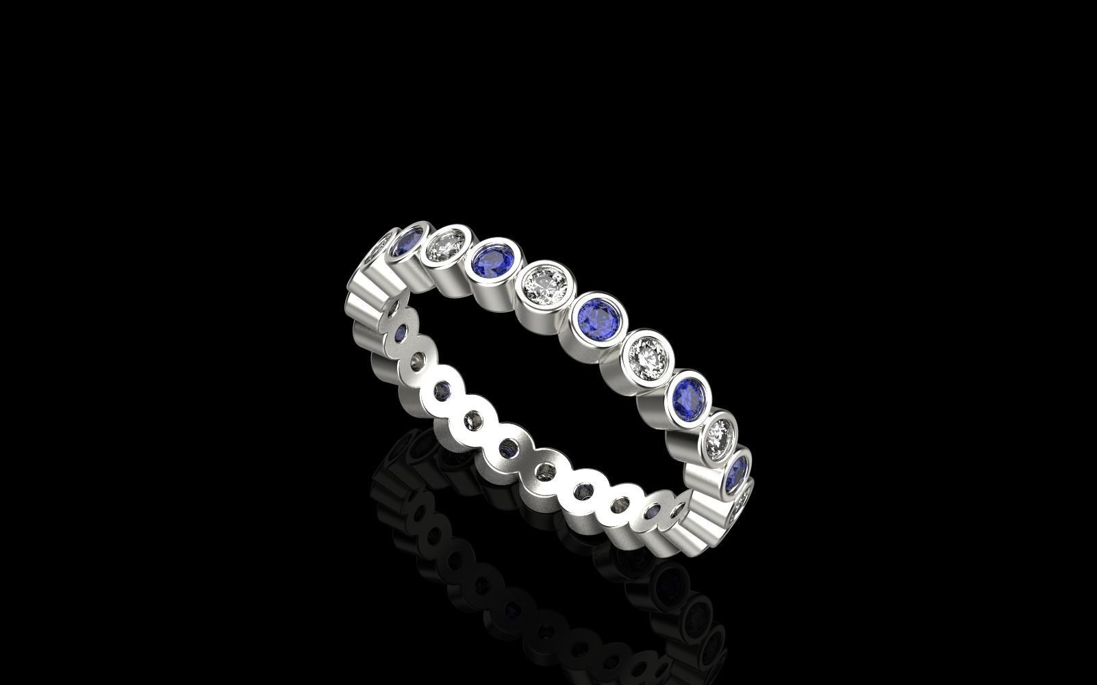 infinity bezel ring size 17  model 371 3D print model_31