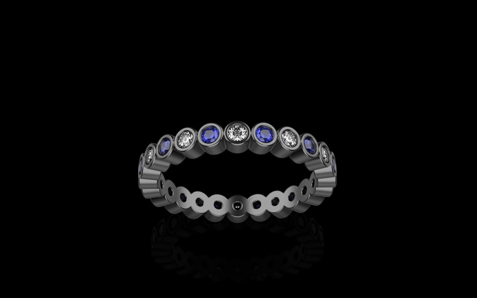 infinity bezel ring size 17  model 371 3D print model_23